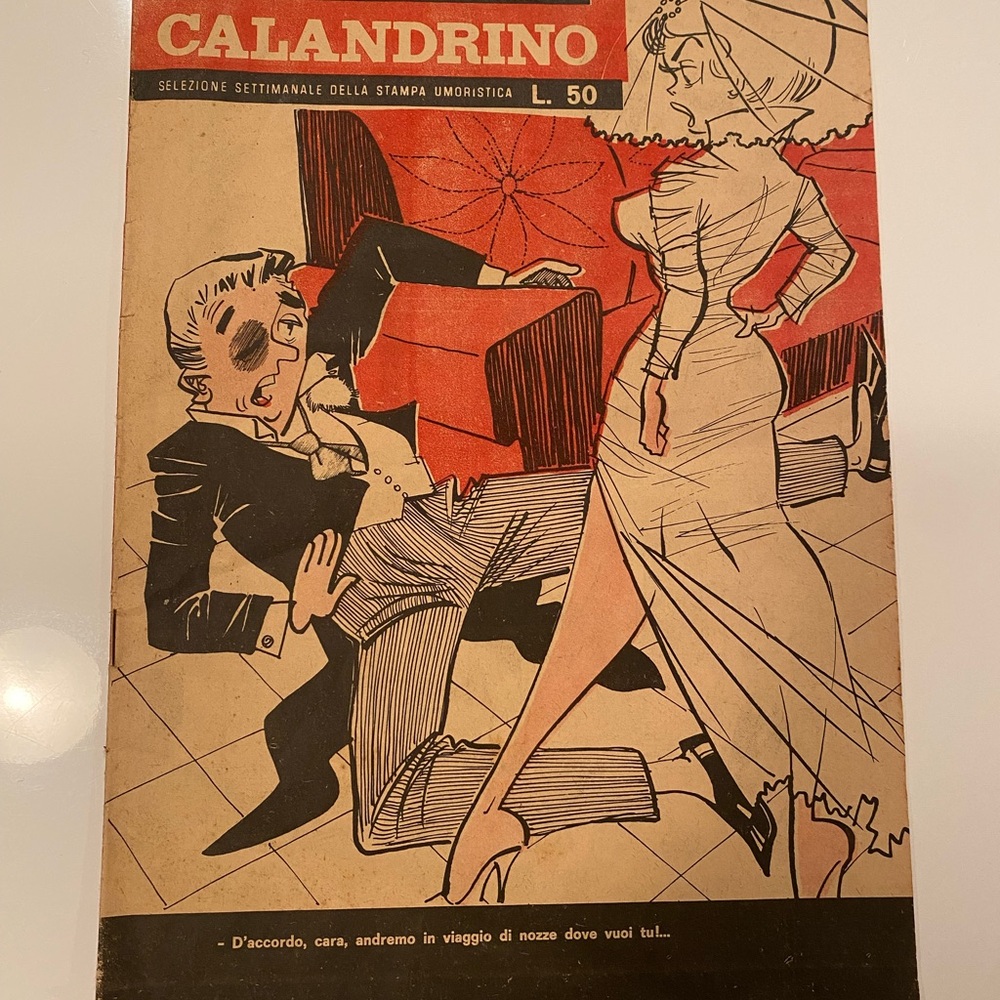 Vintage Italian Calandrino Comic Art